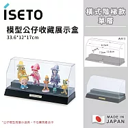 【日本ISETO】日本製橫式階梯展示盒 透明公仔模型收藏盒 -單層