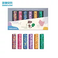 雄獅 砌色蠟筆6色