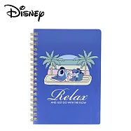 【日本正版授權】史迪奇 B6 方格筆記本 日本製 - 藍色款