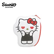 【日本正版授權】凱蒂貓 表情系列 造型零錢包 - 愛心眼款