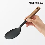 【MUJI 無印良品】木柄矽膠調理匙約長26 cm/1入