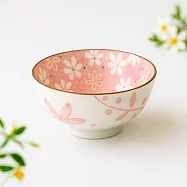 【日本野田】美濃燒|Cosmos小花 陶瓷餐碗13cm ‧ 粉