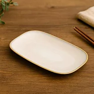 【日本野田】美濃燒|渆卷 陶瓷 長型餐盤19.2cm