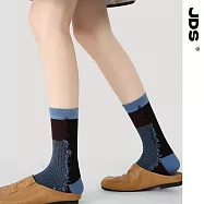 【JDS設計襪】精梳棉塗鴉設計襪 未眠黑夜 藍黑