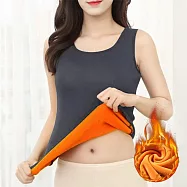 【AnZa】黃金絨加絨加厚內搭保暖背心(2色) XL 深灰