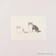 【日本Green Flash】Mobu&rsquo;s Diary第二彈 明信片 ‧ Two Cats