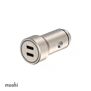 moshi QuikDuo-C 雙孔車用電源供應器(30W+20W) 朔月金