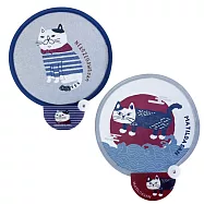 【Kusuguru Japan】日本眼鏡貓 扭扭扇 迷你折疊圓扇 抗UV補光扇 -Matilda-san款