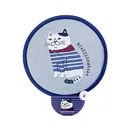 【Kusuguru Japan】日本眼鏡貓 扭扭扇 迷你折疊圓扇 抗UV補光扇 -Neko Zegawa款