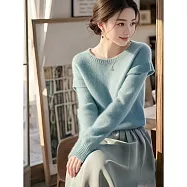 【MsMore】 馬海毛軟糯毛衣氣質內搭針織上衣# 126326 FREE 藍色