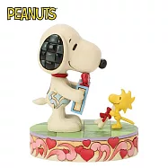 【正版授權】Enesco 史努比和糊塗塌客 交換禮物 塑像 公仔/精品雕塑 胡士托/Snoopy/PEANUTS