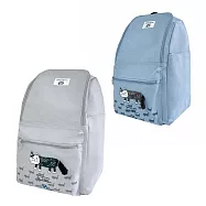 【Kusuguru Japan】後背包 雙肩包 日本眼鏡貓 大容量前開口背包 Matilda-san款 -灰色