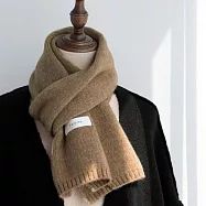 【唯蜜色】ins韓風百搭仿羊絨純色針織圍巾 卡其