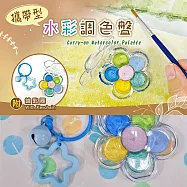 攜帶型水彩調色盤 【藍色】