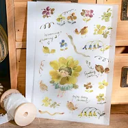 【Meow Illustration】花的孩子轉印貼紙 - 草(2入)