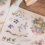 【Meow Illustration】花的孩子轉印貼紙 - 竹(2入)