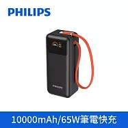 PHILIPS FunCube 65W 自帶線行動電源 DLP6351CB 黑色