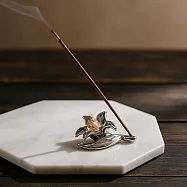 【日本悠悠庵】優雅花形 線香座 ‧ 銀