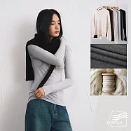 【BODYAIR嚴選】輕膚山羊絨莫代爾貼身上衣(蓄熱.長袖.內搭.T恤.保暖.CASUAL) L 藍