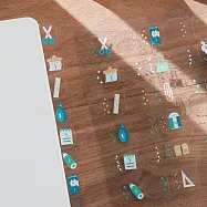 【右手超人】文具/透明月份索引貼紙