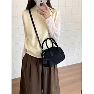 O-ni O-ni全新品精選優質皮革麂皮升級版大容量波斯頓包時尚名媛最愛款托特包(品質保證)(bag-6161) 黑色