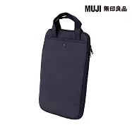 【MUJI 無印良品】降落傘布筆電收納包直式 黑黑.約34x25cm
