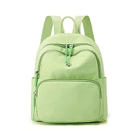 【Sayaka紗彌佳】純色輕量 9口袋收納通勤輕旅後背包 防潑包 媽媽包 薄菏奶綠