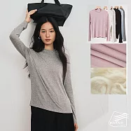 【BODYAIR嚴選】輕暖羊毛天絲小高領上衣(蓄熱.長袖.內搭.T恤.保暖.CASUAL) L 灰