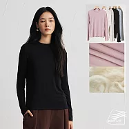 【BODYAIR嚴選】輕暖羊毛天絲小高領上衣(蓄熱.長袖.內搭.T恤.保暖.CASUAL) M 黑