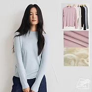 【BODYAIR嚴選】輕暖羊毛天絲小高領上衣(蓄熱.長袖.內搭.T恤.保暖.CASUAL) M 藍
