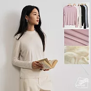 【BODYAIR嚴選】輕暖羊毛天絲小高領上衣(蓄熱.長袖.內搭.T恤.保暖.CASUAL) M 白