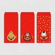 佳墨紅包袋-達摩-3入組
