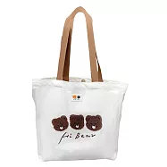 【Sayaka紗彌佳】單肩包 日系甜美風格小熊刺繡貼花造型萬用單肩包 -三隻熊款