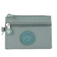 【Sayaka紗彌佳】日本百搭繽紛多色雙拉鍊收納零錢包 -藍綠色
