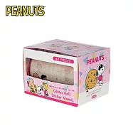 【日本正版授權】史努比 盒裝捲軸便利貼紙 Snoopy/PEANUTS - 粉色款
