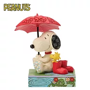 【正版授權】Enesco 史努比和糊塗塌客 撐傘 塑像 公仔/精品雕塑 胡士托/Snoopy/PEANUTS
