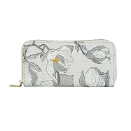 【HandStyle】女長夾 典雅多卡位質感花卉刺繡女用長夾(30045) _淺灰