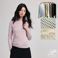 【BODYAIR嚴選】輕暖羊毛天絲修身版上衣(蓄熱.長袖.內搭.T恤.保暖.CASUAL) M 粉紅