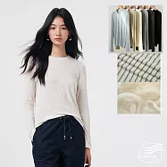 【BODYAIR嚴選】輕暖羊毛天絲修身版上衣(蓄熱.長袖.內搭.T恤.保暖.CASUAL) M 白