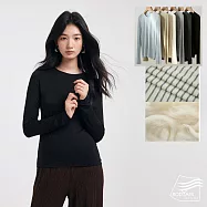 【BODYAIR嚴選】輕暖羊毛天絲修身版上衣(蓄熱.長袖.內搭.T恤.保暖.CASUAL) L 深灰