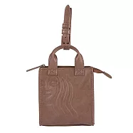 [星巴克]深棕皮革中禮袋迷你包