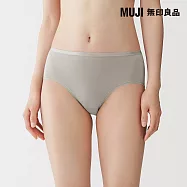 【MUJI 無印良品】女彈性中腰內褲 S 灰白