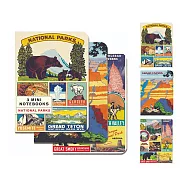 美國 Cavallini 口袋筆記本3入組 _國家公園