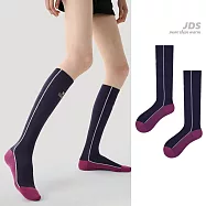 【JDS設計襪】微壓薄款 健身小腿肌運動壓力襪 - 深紫色