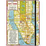 美國 Cavallini 精裝大筆記本 _紐約城市地圖