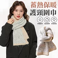 【EZlife】韓系高質感百搭保暖護頸圍巾 米色