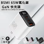 【好拾選物】BSMI 65W氮化鎵 GaN 快充頭|數顯充電 PD3.0/筆電/安卓/蘋果通用 -白