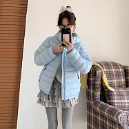 【MsMore】 大碼輕薄火排骨連帽棉襖韓版寬鬆保暖外套# 126984 2XL 藍色