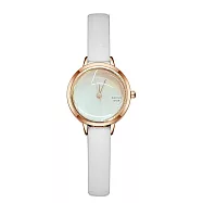 【HandStyle】女錶 百搭凸錶面簡約復古小圓盤腕錶(11030) _白色