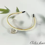 【卡樂熊】韓版珍珠輕奢造型髮箍- 細珠單排